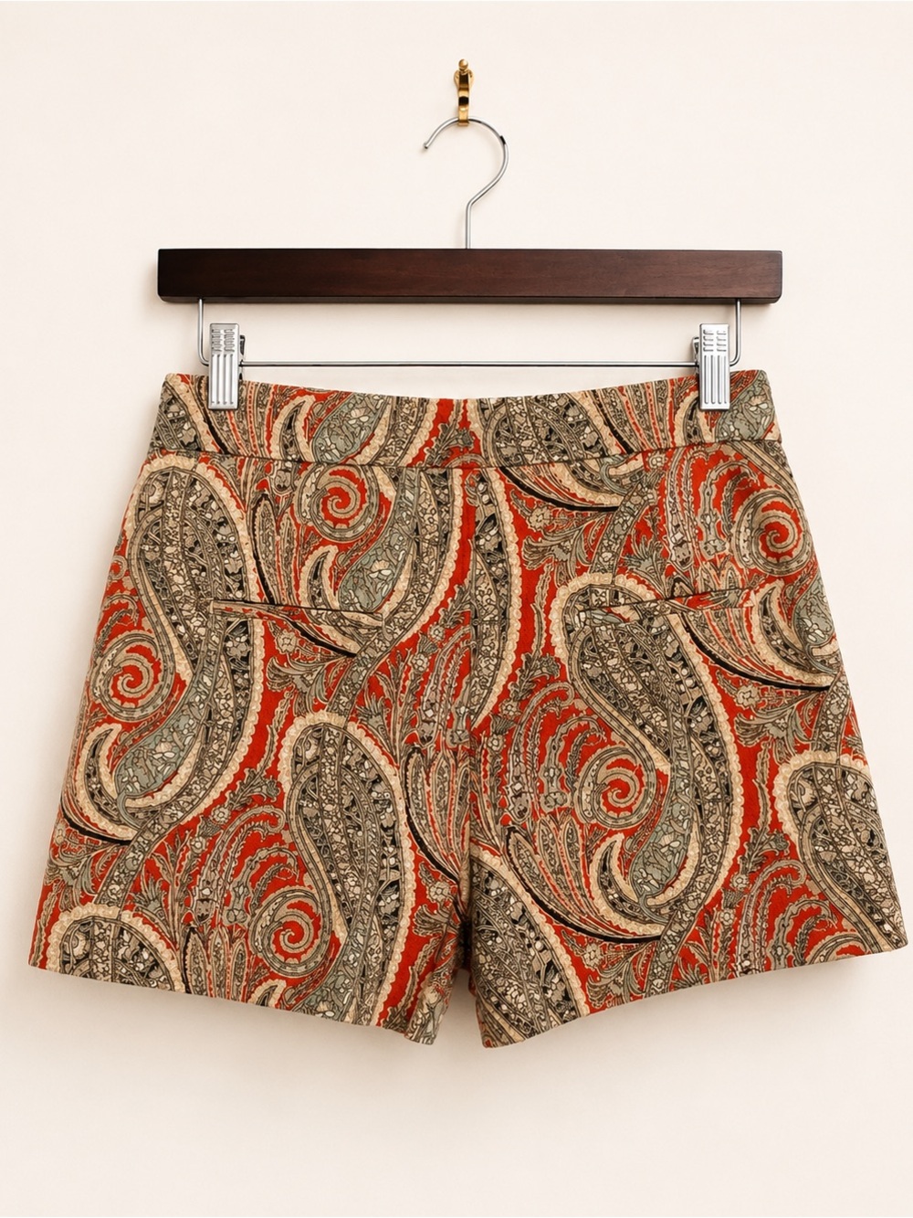 Zara Paisley Print Shorts – Size M - Picture 2 of 6